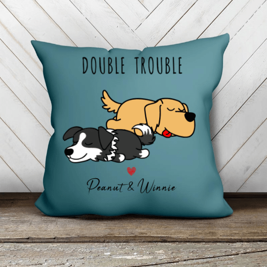 Canvas Pillow Sleeping Dog Personalized Canvas Pillow (Insert Included) 18"x18"