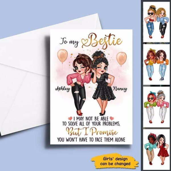 Cards To My Sassy Besties Personalized Cards 5x7 / 1 Card