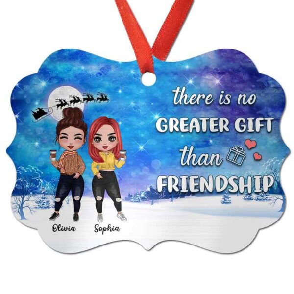 Christmas Ornament No Greater Gift Than Friendship Sister Personalized Christmas Ornament