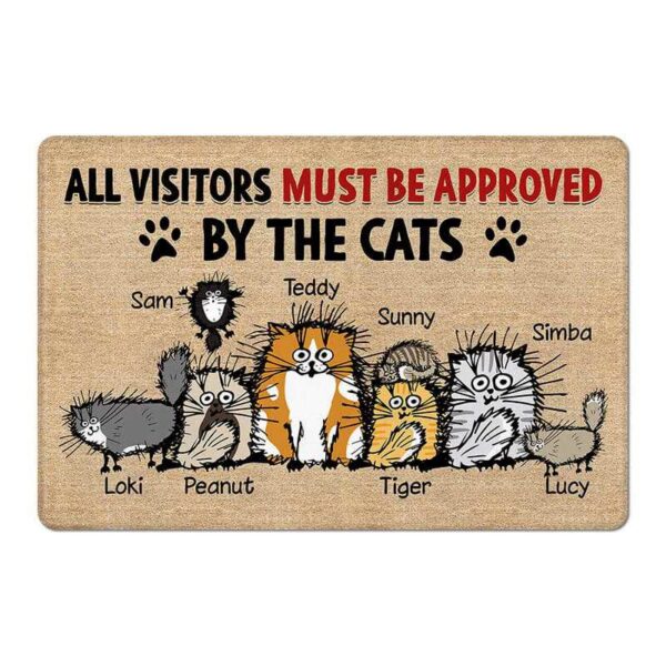 Doormat Approved By Funny Cats Personalized Doormat