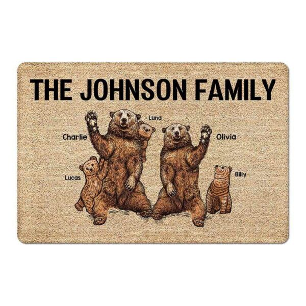 Doormat Bear Family Personalized Doormat
