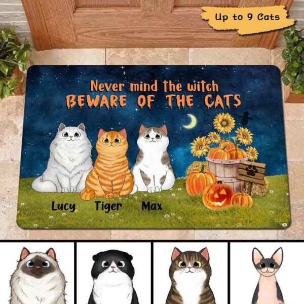 Doormat Better Halloween With Cats Personalized Doormat 16x24