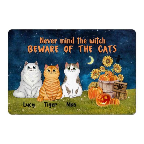 Doormat Better Halloween With Cats Personalized Doormat