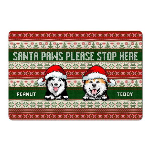 Doormat Christmas Dog Ugly Sweater Personalized Doormat