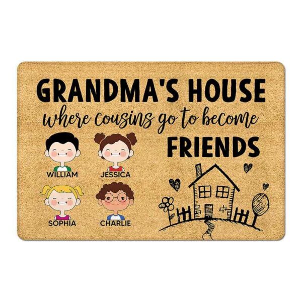 Doormat Cousins Go To Become Friends Personalized Doormat