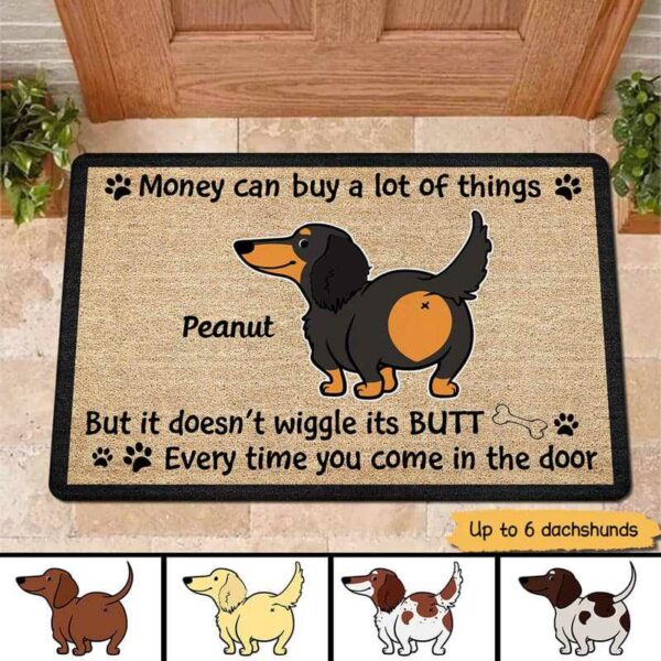 Doormat Dachshunds Wiggle Butts Personalized Doormat 18x30