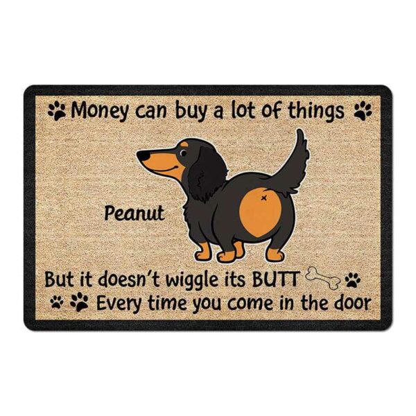 Doormat Dachshunds Wiggle Butts Personalized Doormat