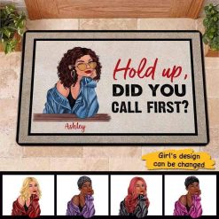 Doormat Did You Call First Fashion Girl Personalized Doormat 18x30