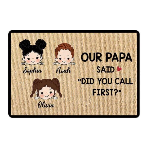 Doormat Did You Call First Grandparents Personalized Doormat