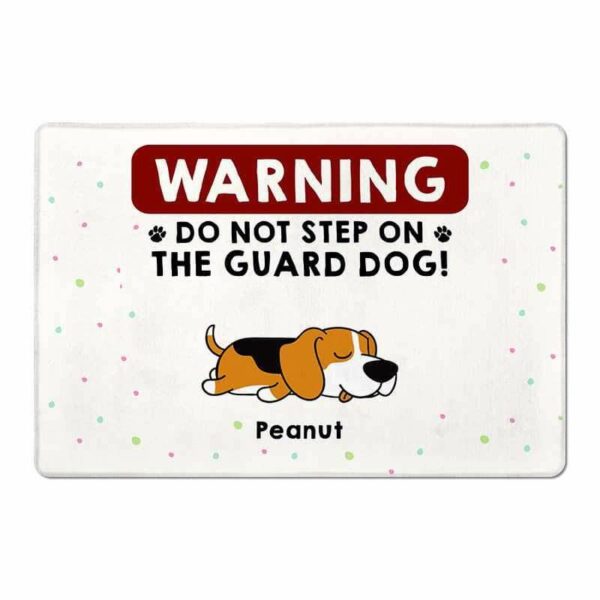 Doormat Do Not Step On Guard Dog Personalized Doormat