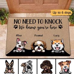 Doormat Dogs Know You're Here Personalized Doormat 18x30