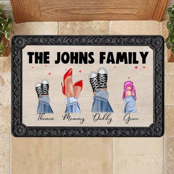 Doormat Family Legs Personalized Doormat 16x24
