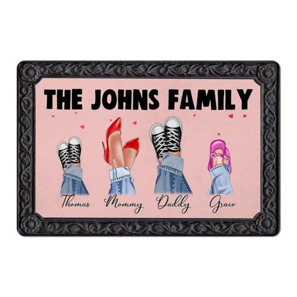 Doormat Family Legs Personalized Doormat