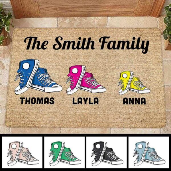 Doormat Family Shoes Personalized Doormat 18x30
