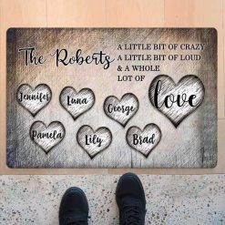 Doormat Family Whole Lot Of Love Personalized Doormat 18x30