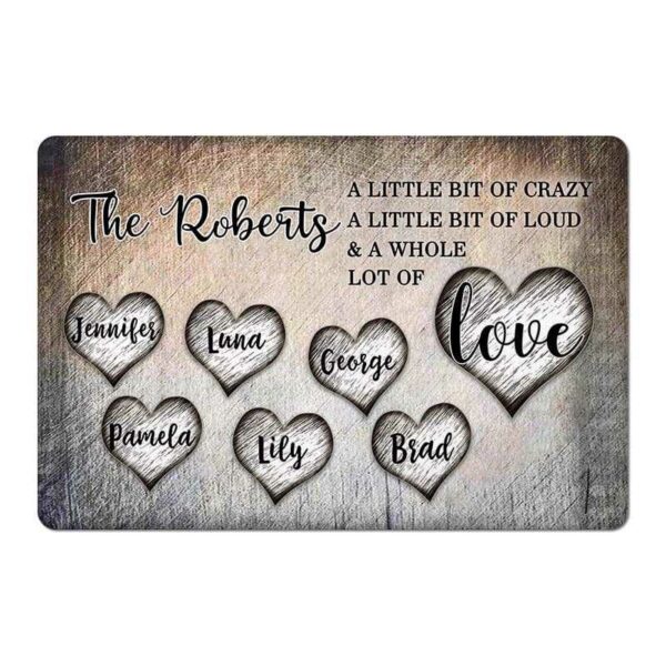 Doormat Family Whole Lot Of Love Personalized Doormat