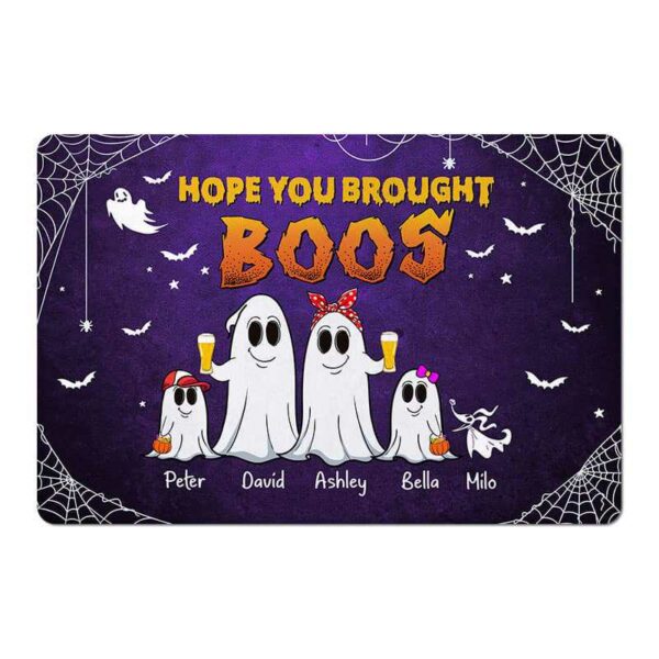 Doormat Halloween Hope You Brought Boos Personalized Doormat