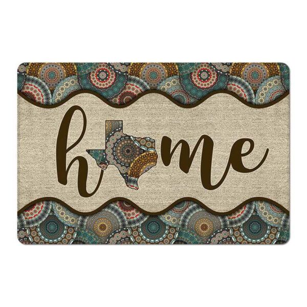 Doormat Home State Map Paisley Pattern Personalized Doormat