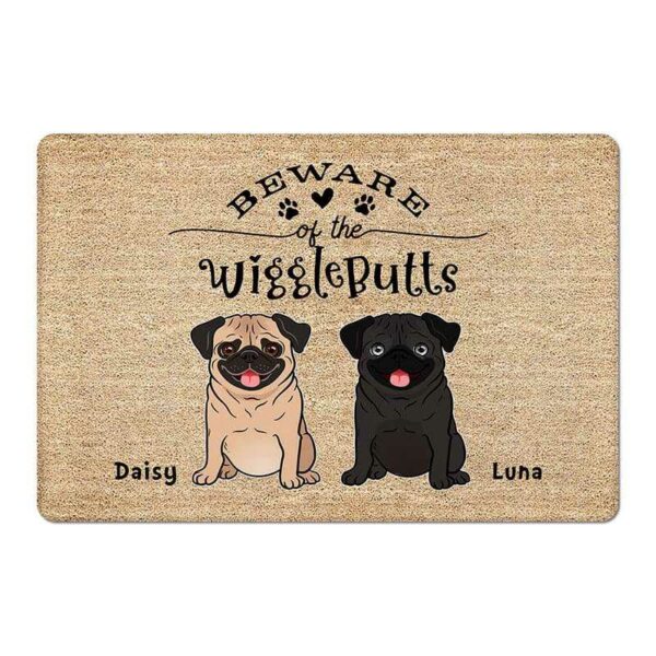 Doormat Hope You Like Pugs Personalized Doormat