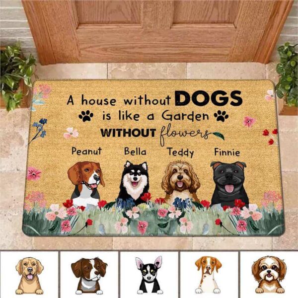 Doormat House Without Dogs Personalized Doormat 16x24