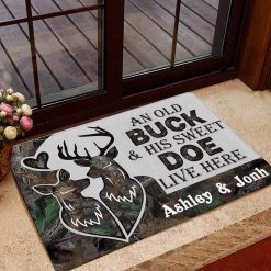 Doormat Hunting Family Live Here Personalized Doormat 18x30