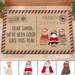 Doormat Letter To Santa Cats Personalized Doormat 16x24