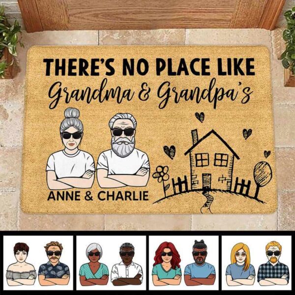 Doormat No Place Like Home Family Personalized Doormat 16x24