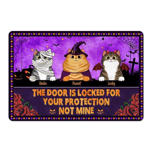 Doormat The Door Is Locked For Your Protection Personalized Doormat