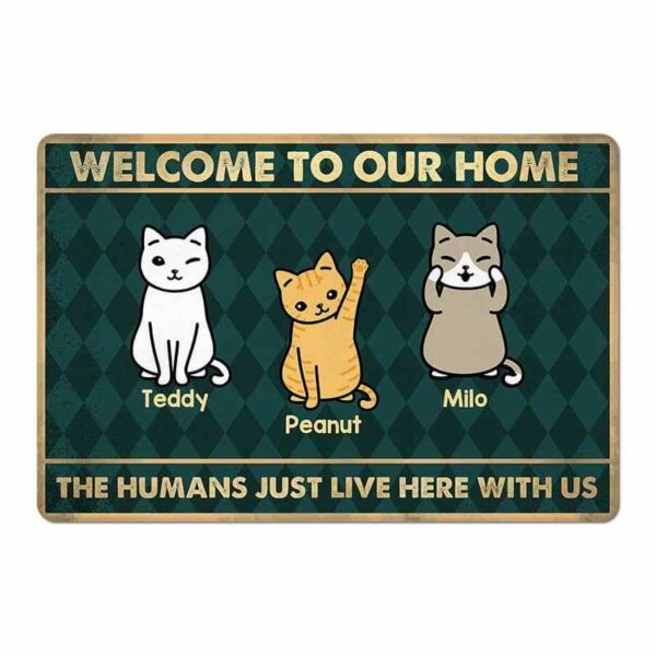 Doormat Welcome To Our Home Cat Personalized Doormat