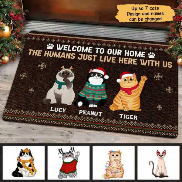 Doormat Welcome To Our Home Cats Personalized Doormat 16x24