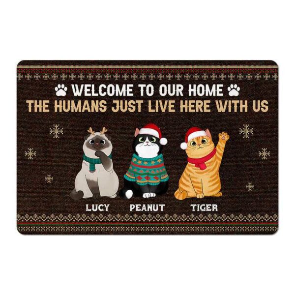 Doormat Welcome To Our Home Cats Personalized Doormat