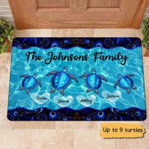 Doormat Welcome To Turtles Family Personalized Doormat 16x24
