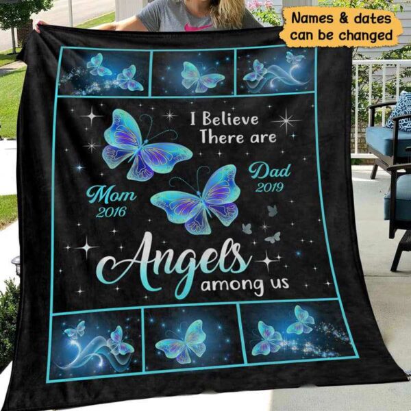 Fleece Blanket Angels Among Us Memorial Personalized Fleece Blanket 30" x 40"