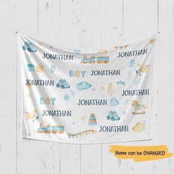 Fleece Blanket Baby Name Personalized Fleece Blanket 60