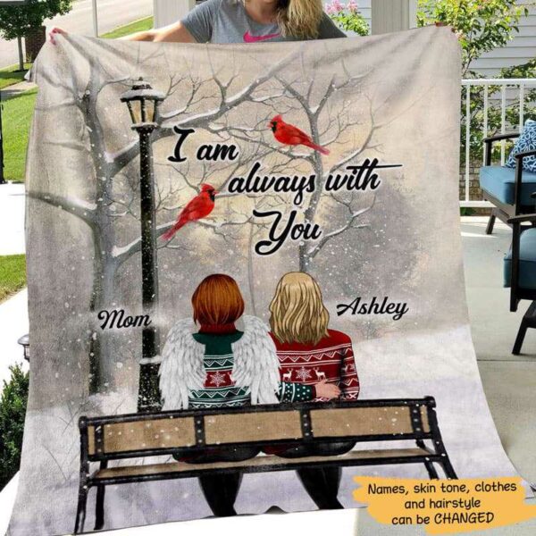 Fleece Blanket Cardinals In Snow Memorial Personalized Fleece Blanket 60" x 80" - BEST SELLER