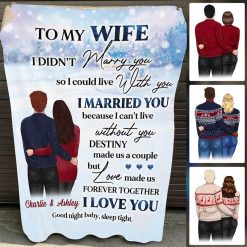 Fleece Blanket Couple Under Snow Personalized Blanket 60