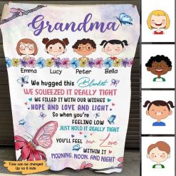 Fleece Blanket Cute Grandkids Hugged This Personalized Fleece Blanket 30