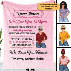 Fleece Blanket Dear Grandma We Love You Personalized Fleece Blanket 30