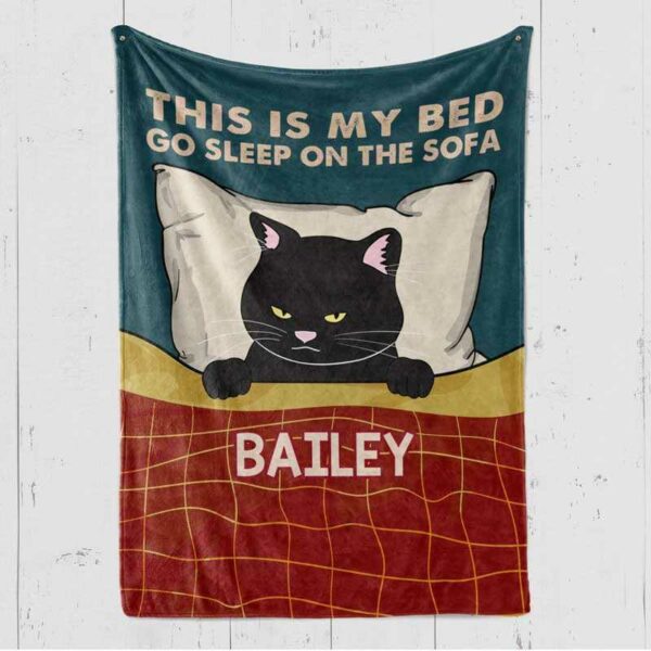 Fleece Blanket Grumpy Cat This Is Our Bed Personalized Fleece Blanket