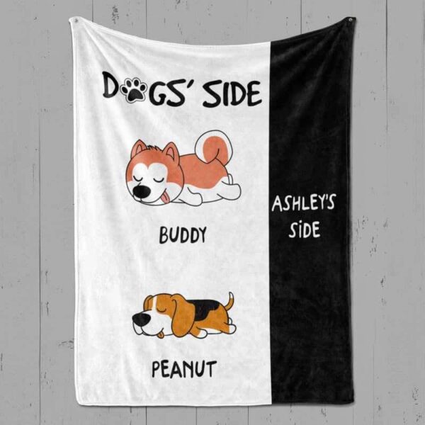 Fleece Blanket My Side My Dogs‘ Side Personalized Fleece Blanket