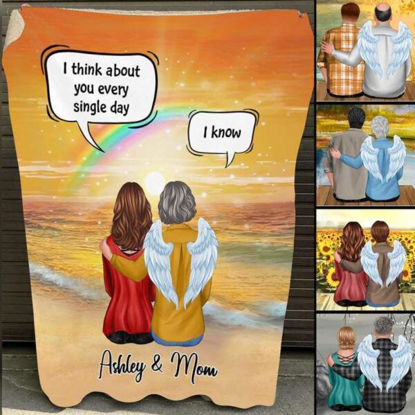 Fleece Blanket Think About Your Every Day Memorial Conversation Personalized Fleece Blanket 30" x 40"