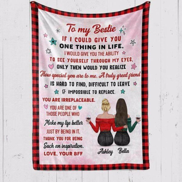 Fleece Blanket To My Bestie Charming Girls Personalized Fleece Blanket