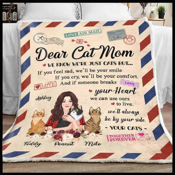 Fleece Blanket To My Cat Mom I‘m Just A Cat Personalized Fleece Blanket 30" x 40"