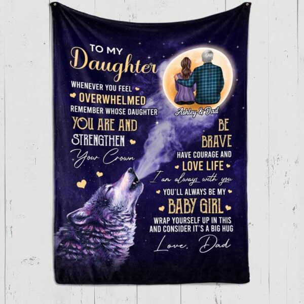 Fleece Blanket To My Daughter From Dad Family Personalized Fleece Blanket