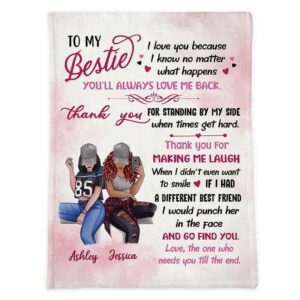 Fleece Blanket To My Selfie Bestie Personalized Fleece Blanket 60" x 80" - BEST SELLER