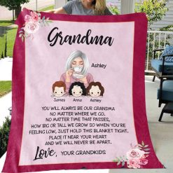 Fleece Blanket You Will Always Be Our Grandma Personalized Fleece Blanket 30