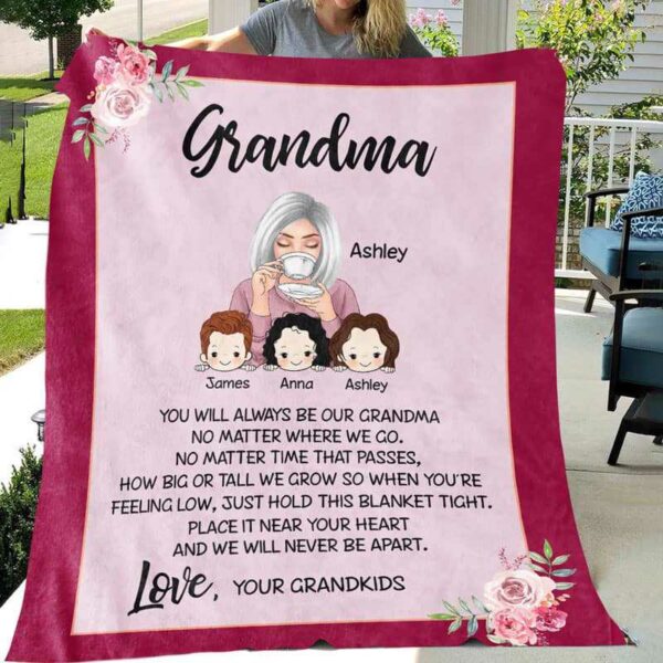 Fleece Blanket You Will Always Be Our Grandma Personalized Fleece Blanket 30" x 40"