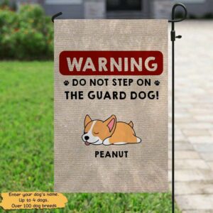 Garden Flag Do Not Step On Guard Dog Personalized Garden Flag 12"x18"