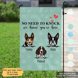 Garden Flag Dogs Know You‘re Here Personalized Dog Decorative Garden Flags 12"x18"