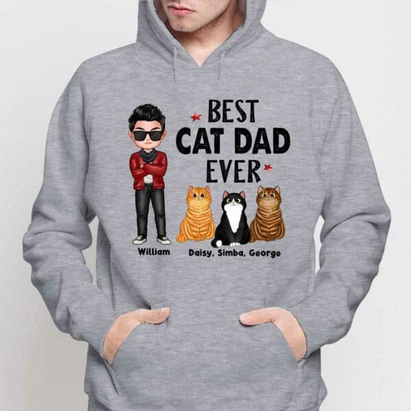 Hoodie & Sweatshirts Best Cat Dad Mom Ever Doll Personalized Hoodie Sweatshirt